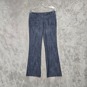 Charlotte Russe Pants Women 3 Blue Low Rise Flare Faux Denim Y2K Indie Retro